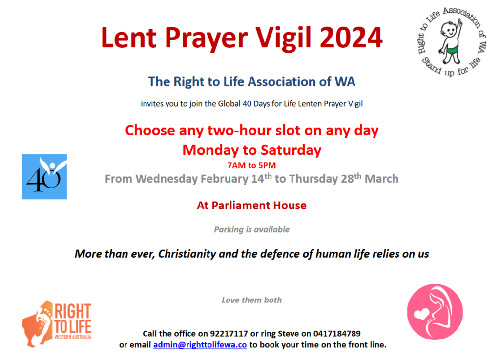 Lent Prayer Vigil 2024